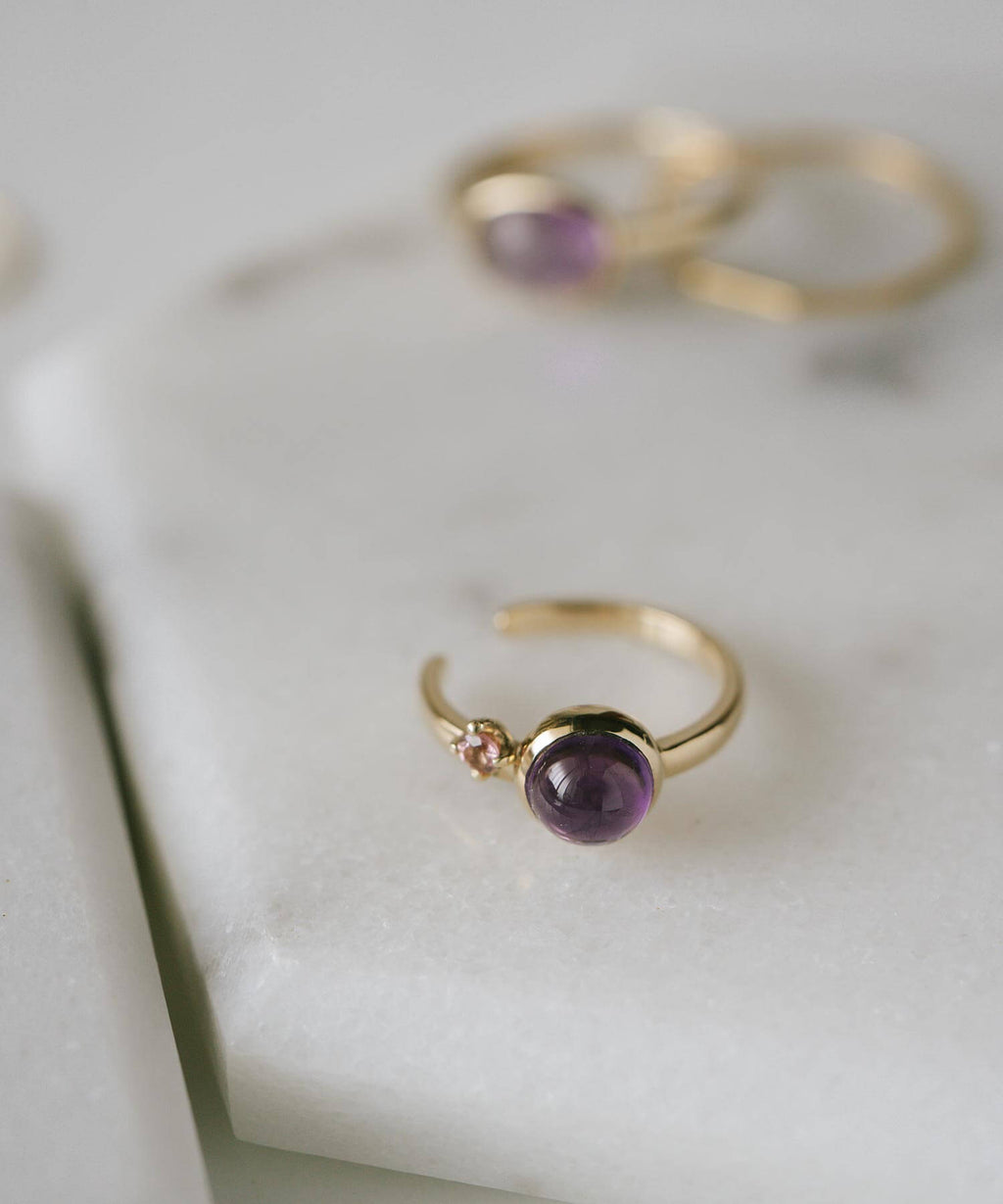 10K Gold Bicolor Gemstone Earcuff | LACHTARA-ETT EARCUFF