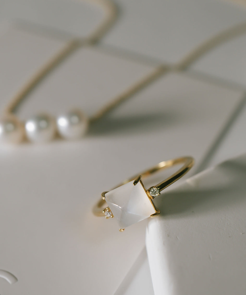 Square Shape Gemstone Ring | TETRA-NOLL