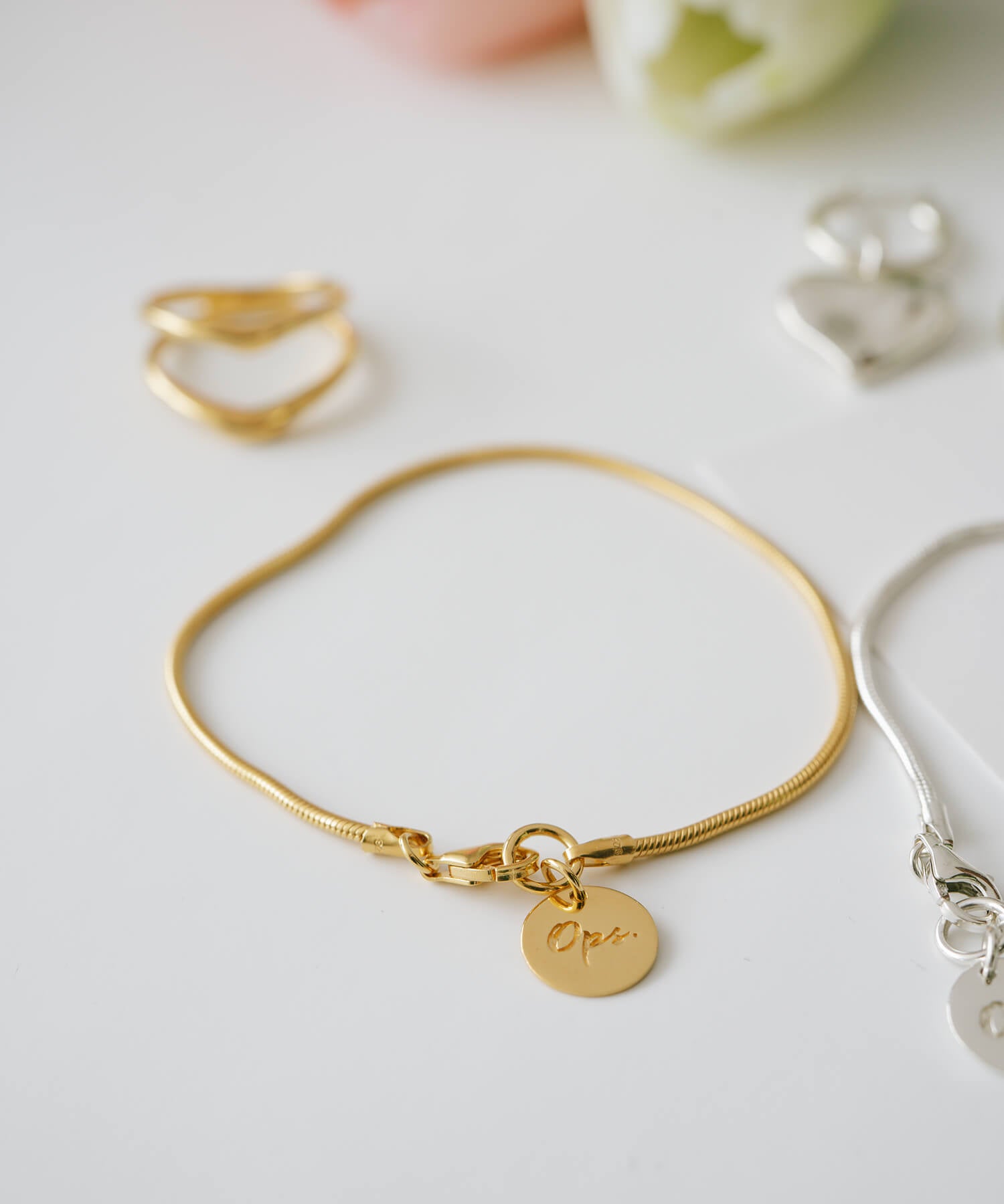 18K Gold Plated Sterling Silver Snake Chain Bracelet | VENEC-BR