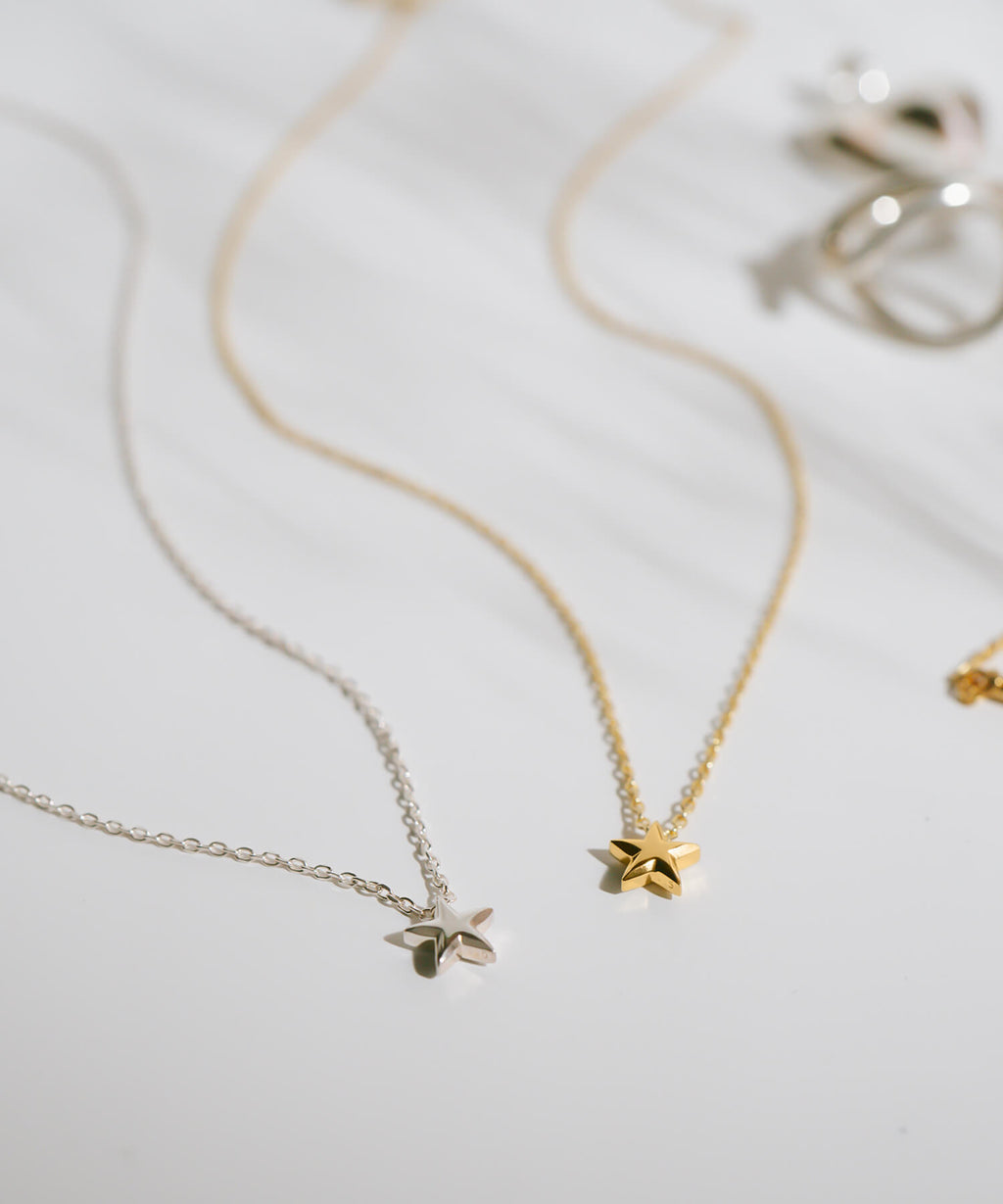 18K Gold Plated Sterling Silver Tiny Star Necklace | ZIRKA