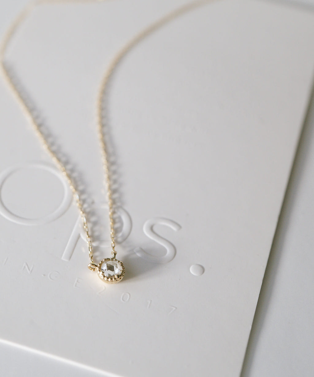 Dainty Round Diamond Necklace | ASTERI-VEGA