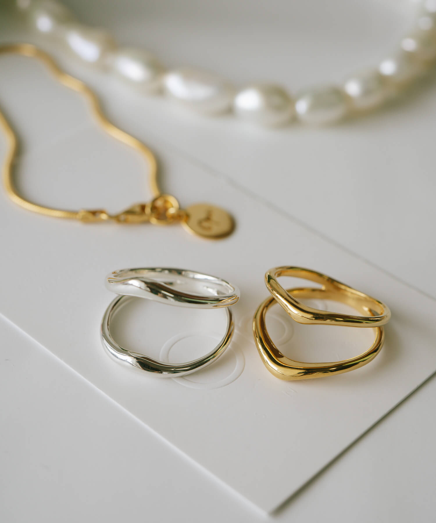18K Gold Plated Sterling Silver Double Chevron Ring | GAVIOTA0BULKY