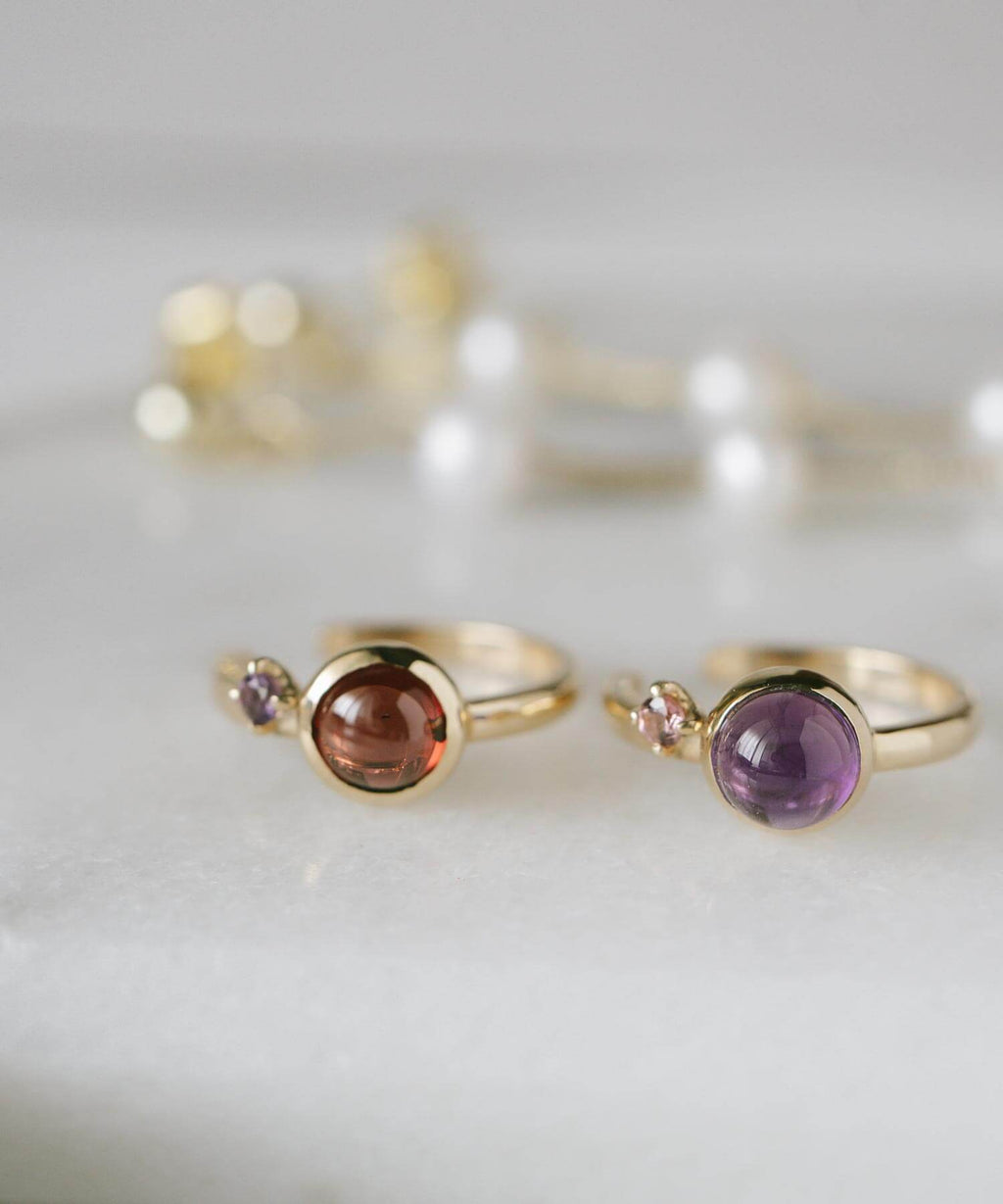 10K Gold Bicolor Gemstone Earcuff | LACHTARA-ETT EARCUFF