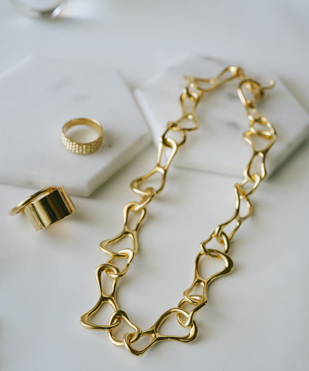 18K Gold Plated Sterling Silver Infinity Chain Necklace | PALLAS