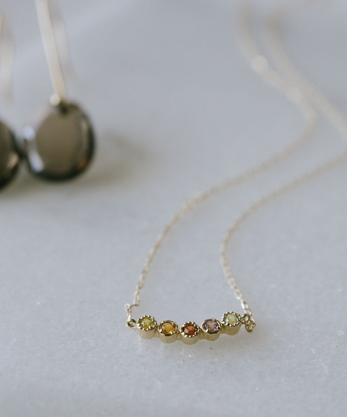K10 Ombre Gem Stone Necklace | PALVE-QUINT NECKLACE