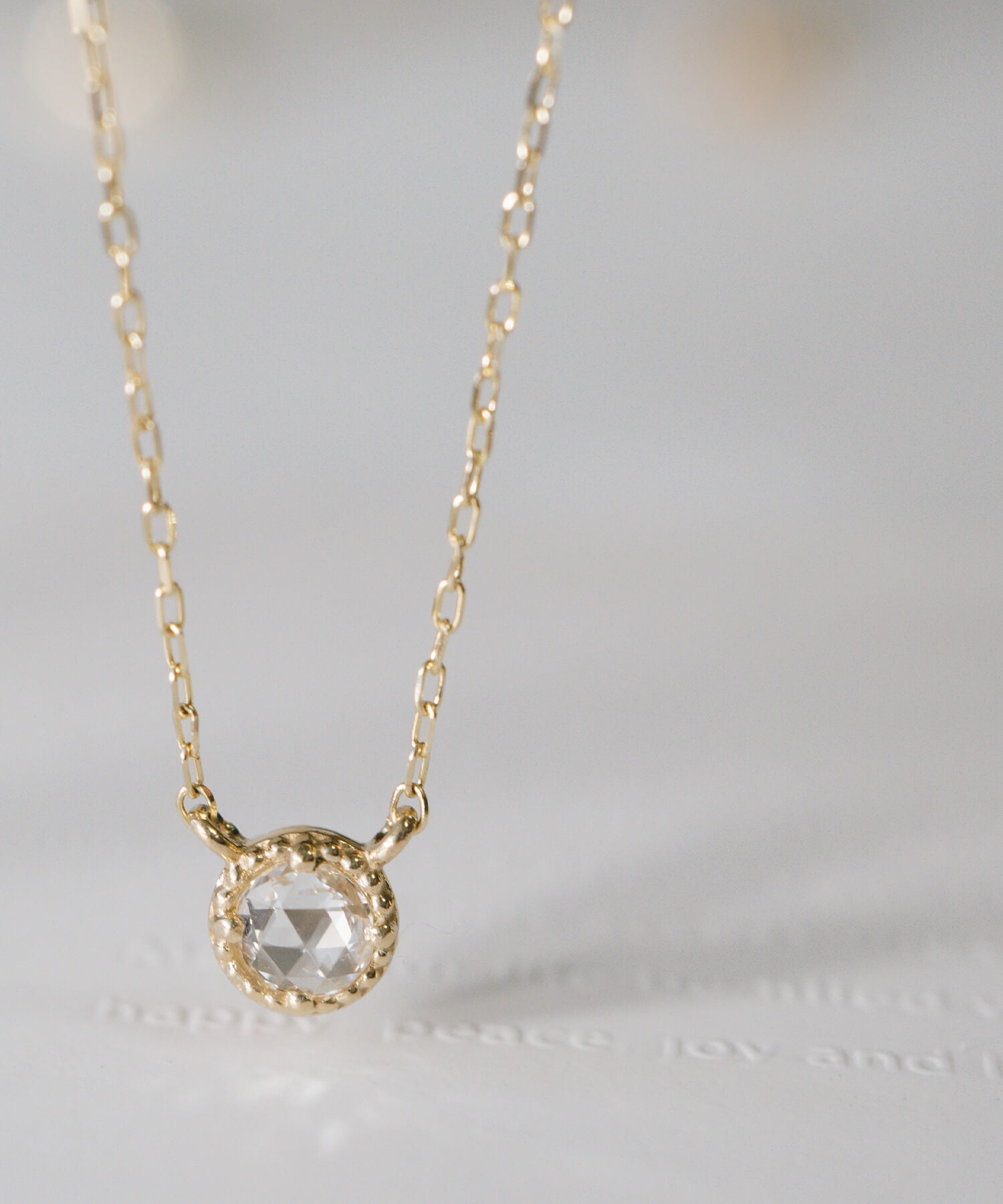 Dainty Round Diamond Necklace | ASTERI-VEGA
