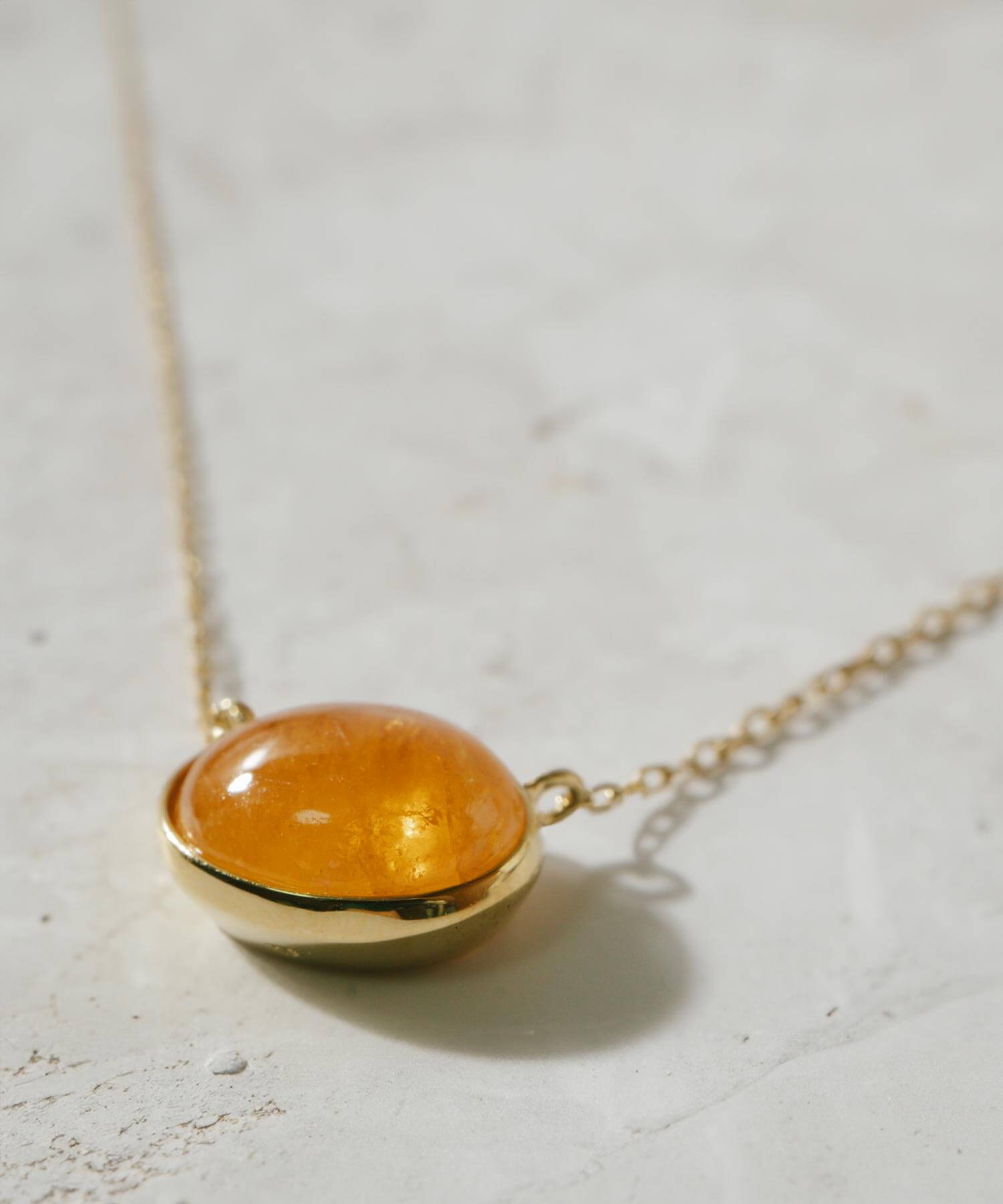 10K Gold Oval Gemstone Necklace | ELIA-TRE