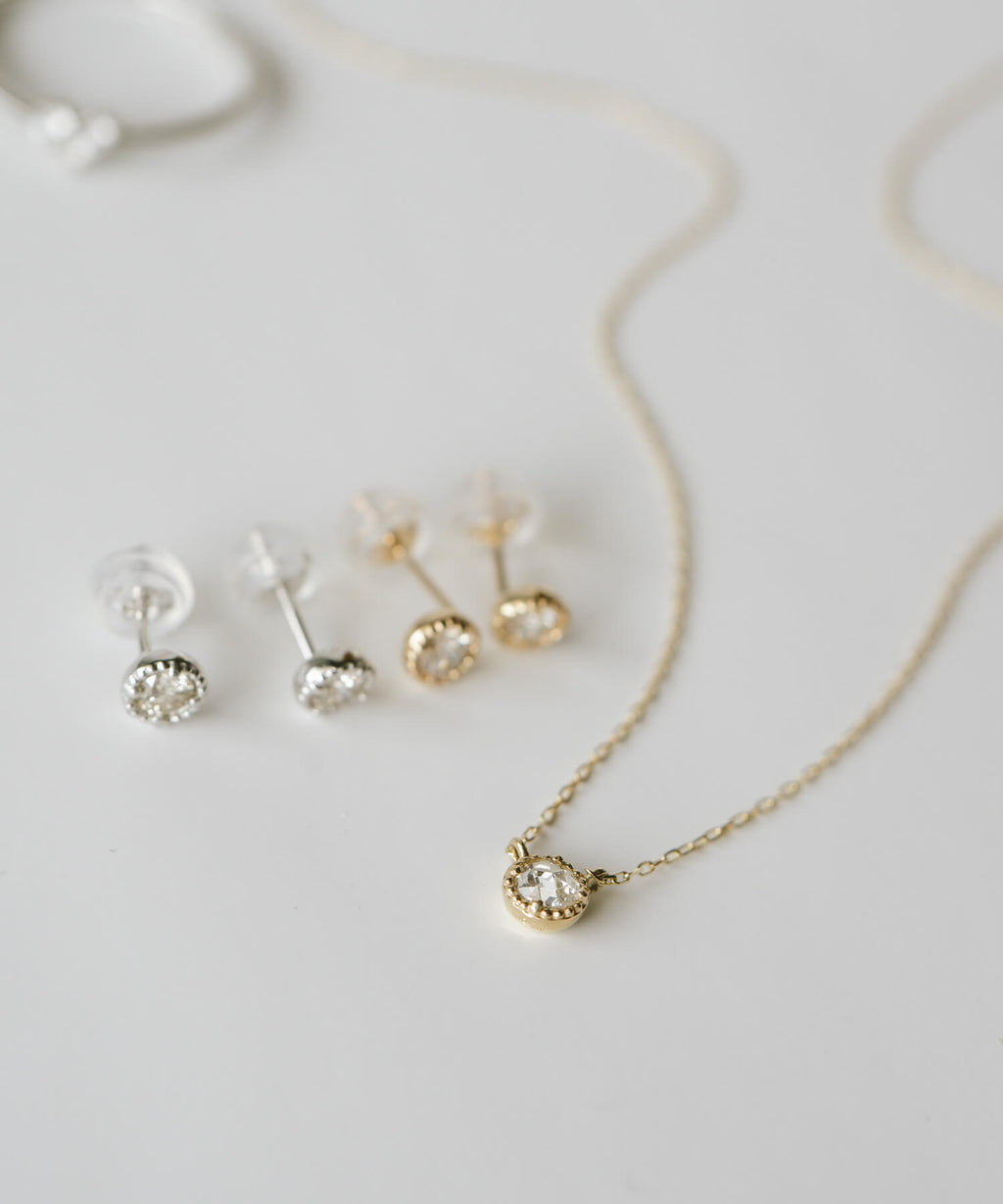 Dainty Round Diamond Necklace | ASTERI-VEGA