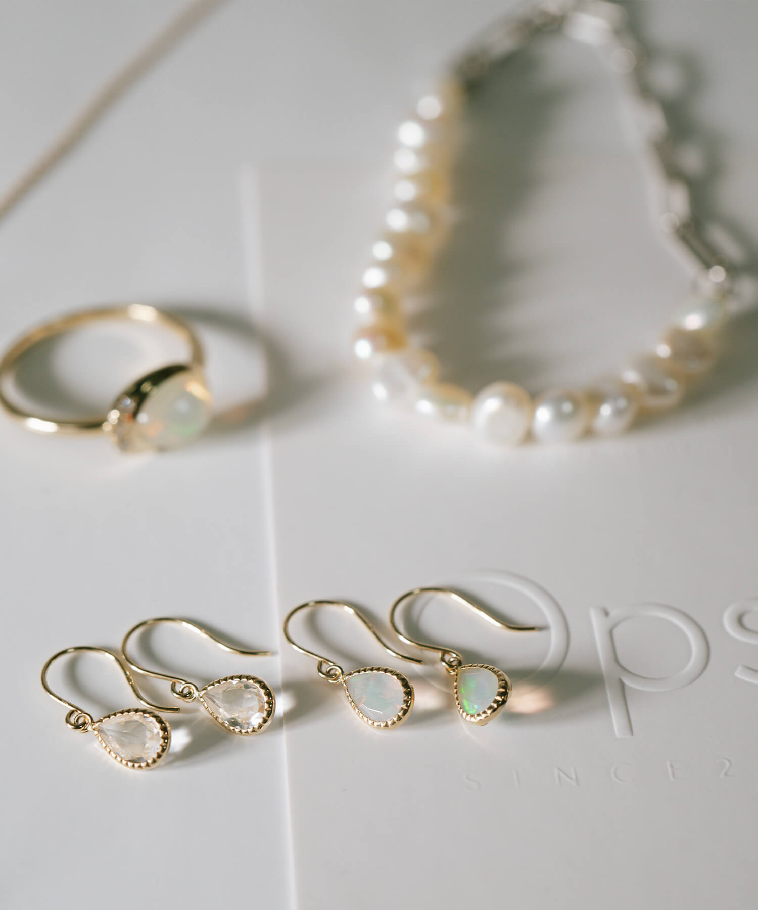 10K Gold Gemstone Tear Drop Earring | TERRA-SOLZE