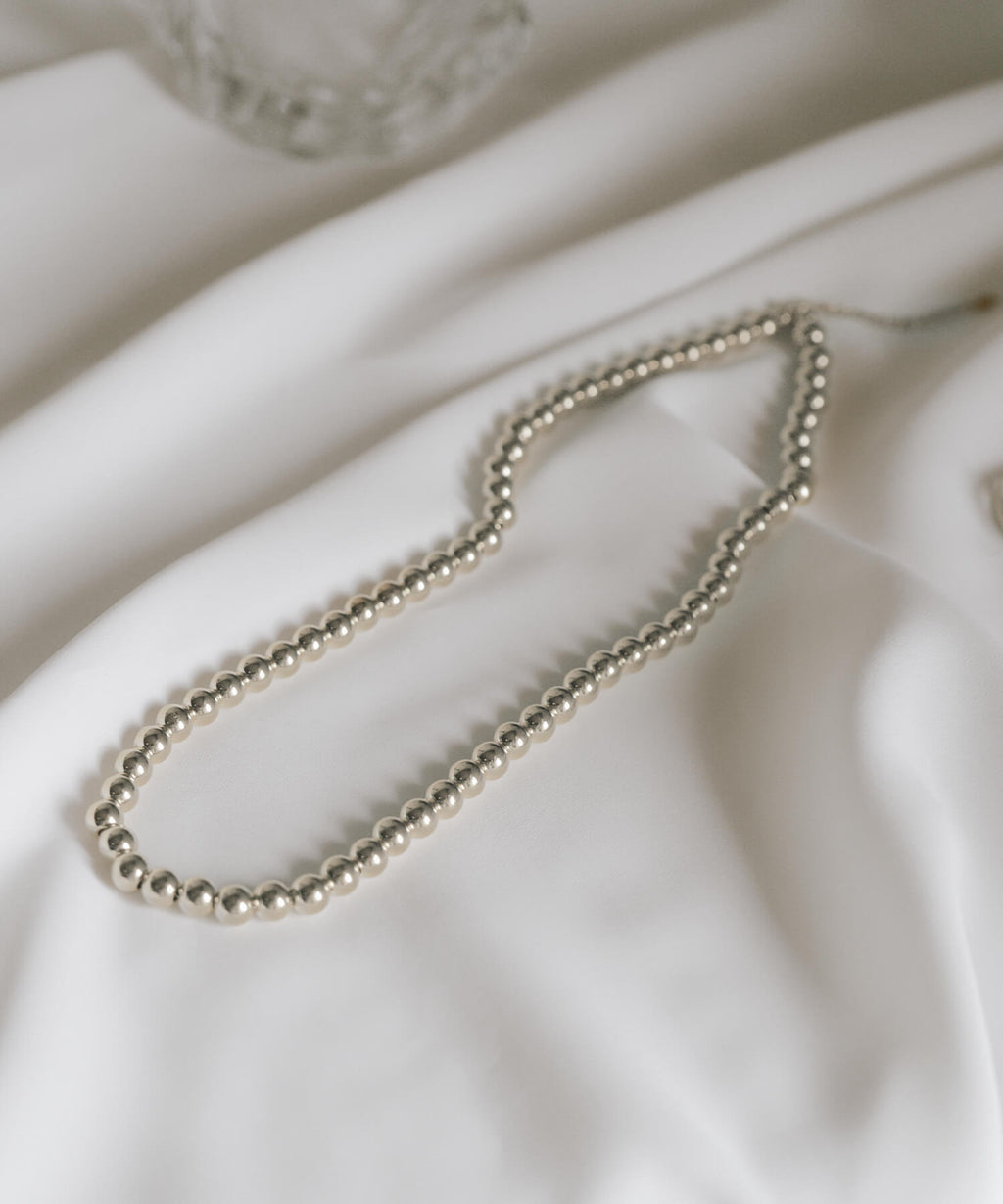 925 Sterling Silver Ball Chain Necklace | PALMYLA SHORT