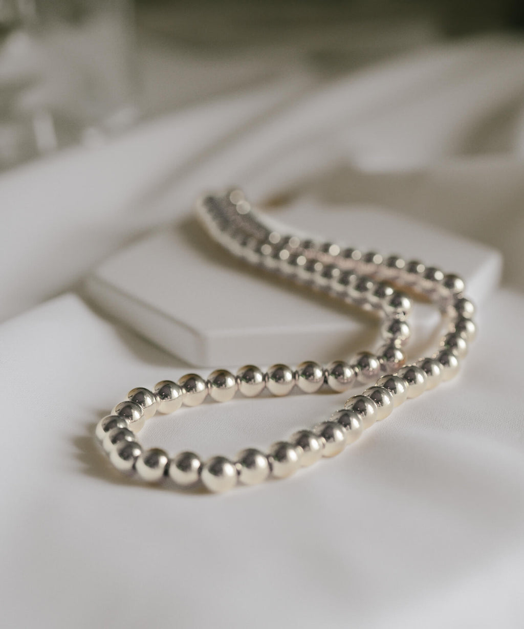 925 Sterling Silver Ball Chain Necklace | PALMYLA SHORT