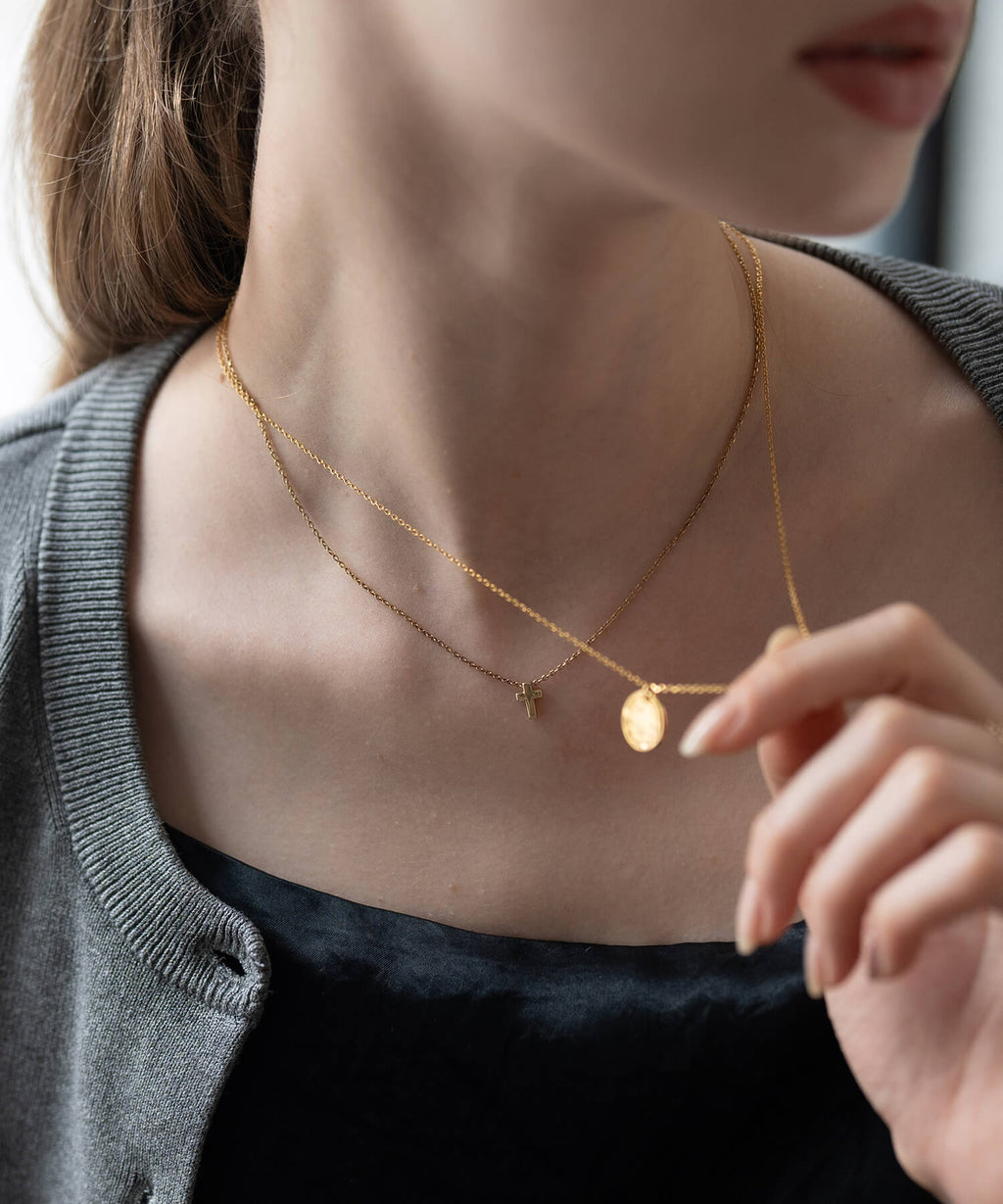 18K Gold Plated Sterling Silver Tiny Motif Necklace | ITIY
