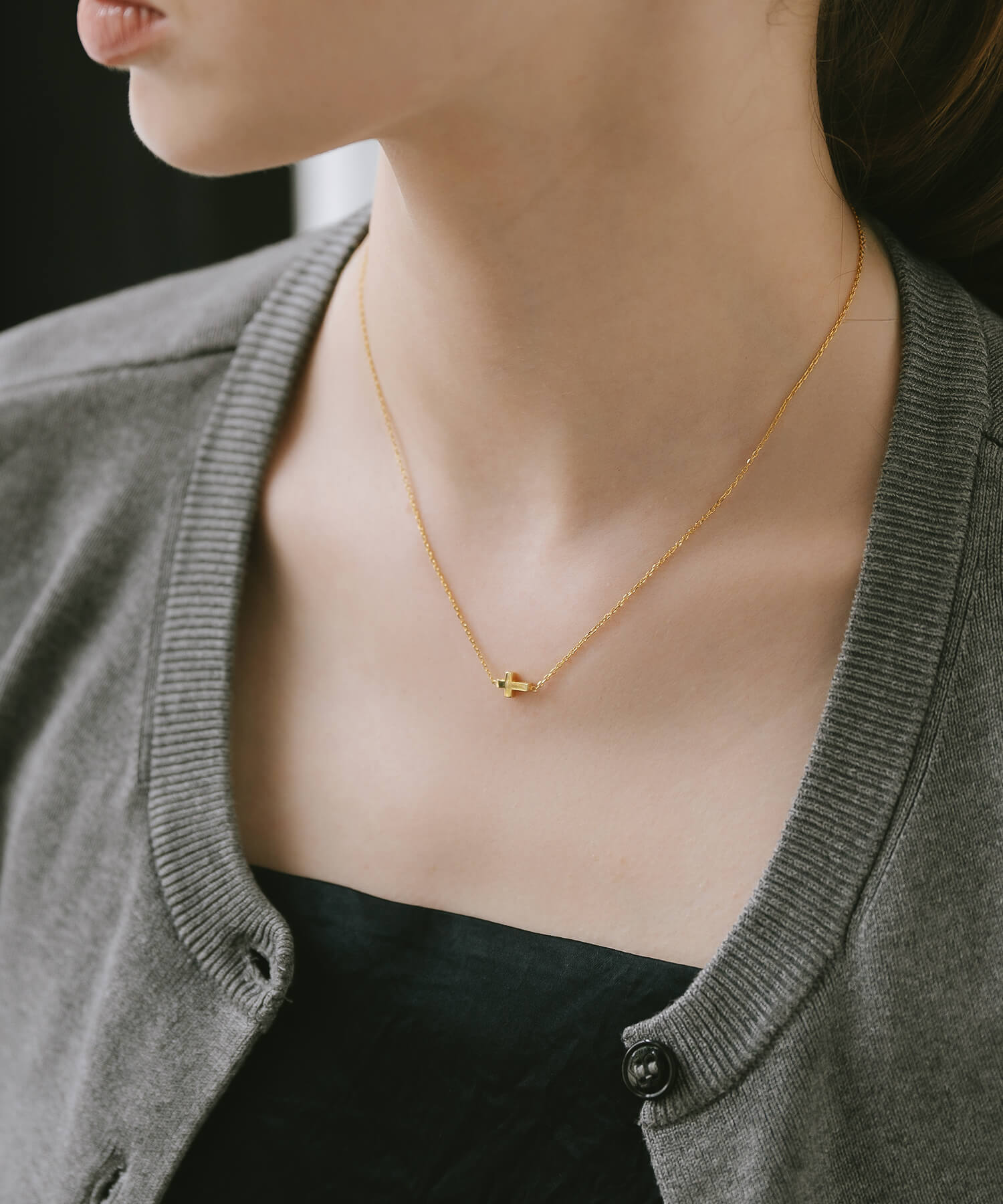 18K Gold Plated Sterling Silver Tiny Motif Necklace | ITIY