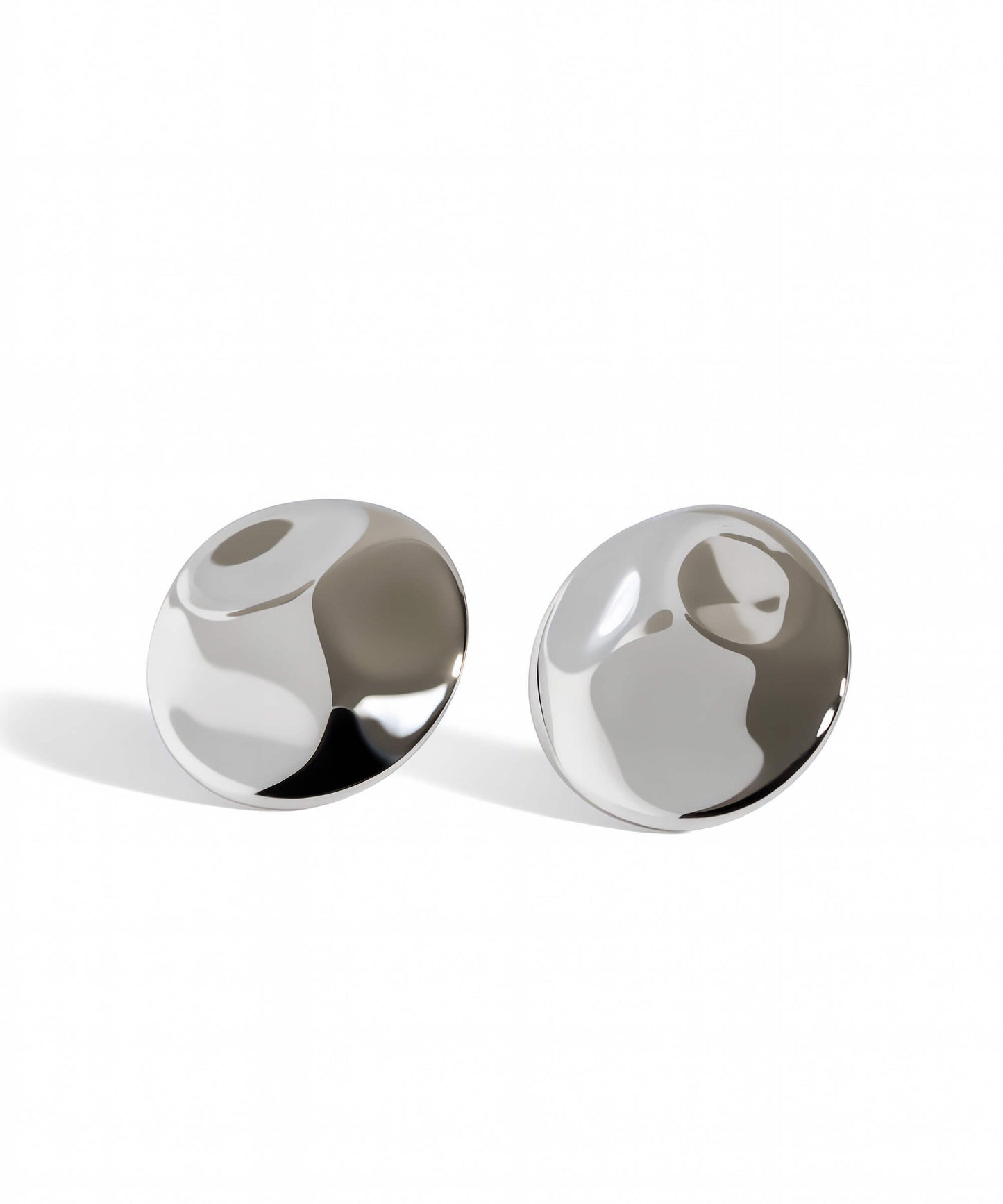 Silver925 Pool Disk Earrings | IVERQUA-PE