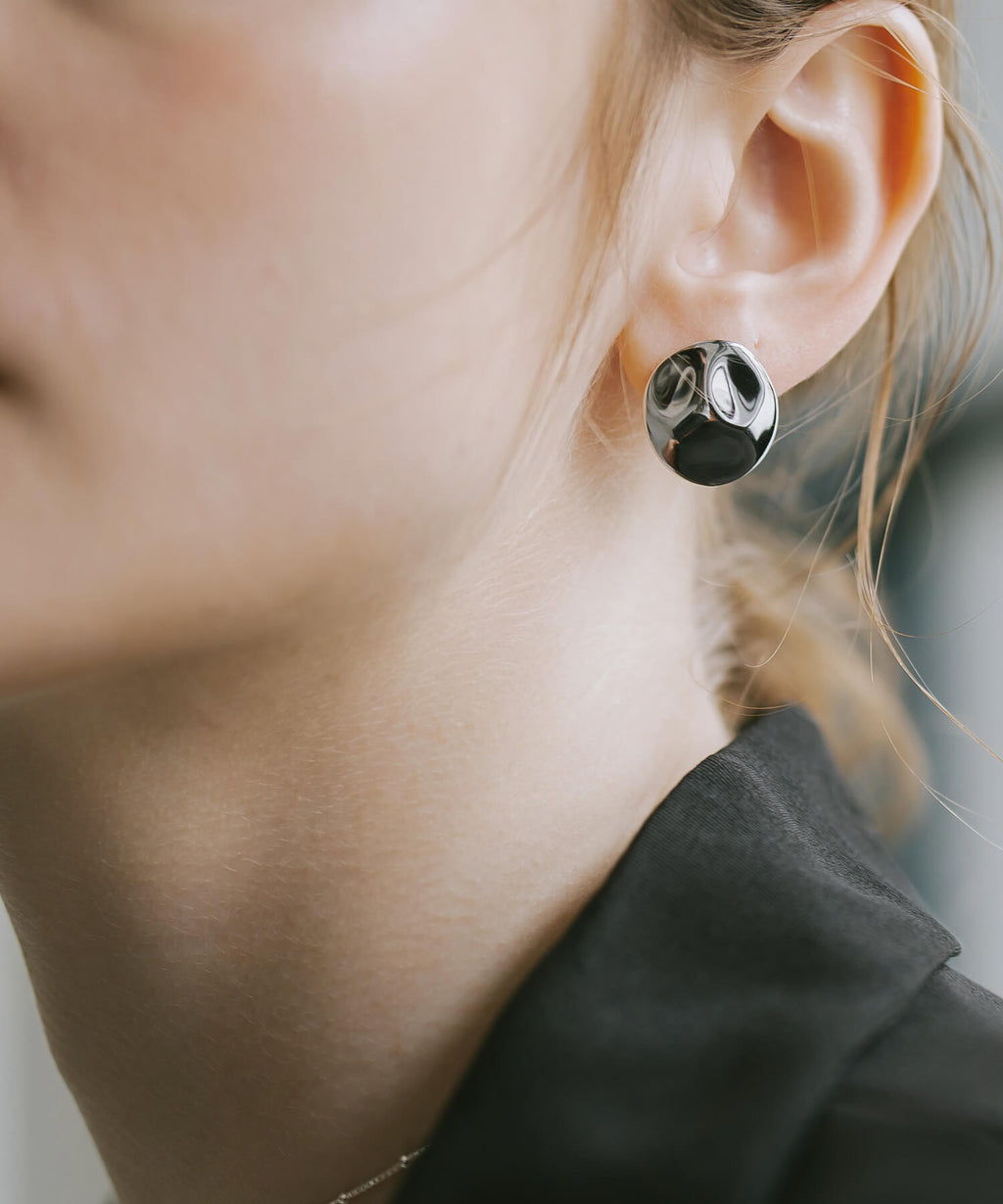18K Gold Plated Sterling Silver Pool Disk Earrings | IVERQUA