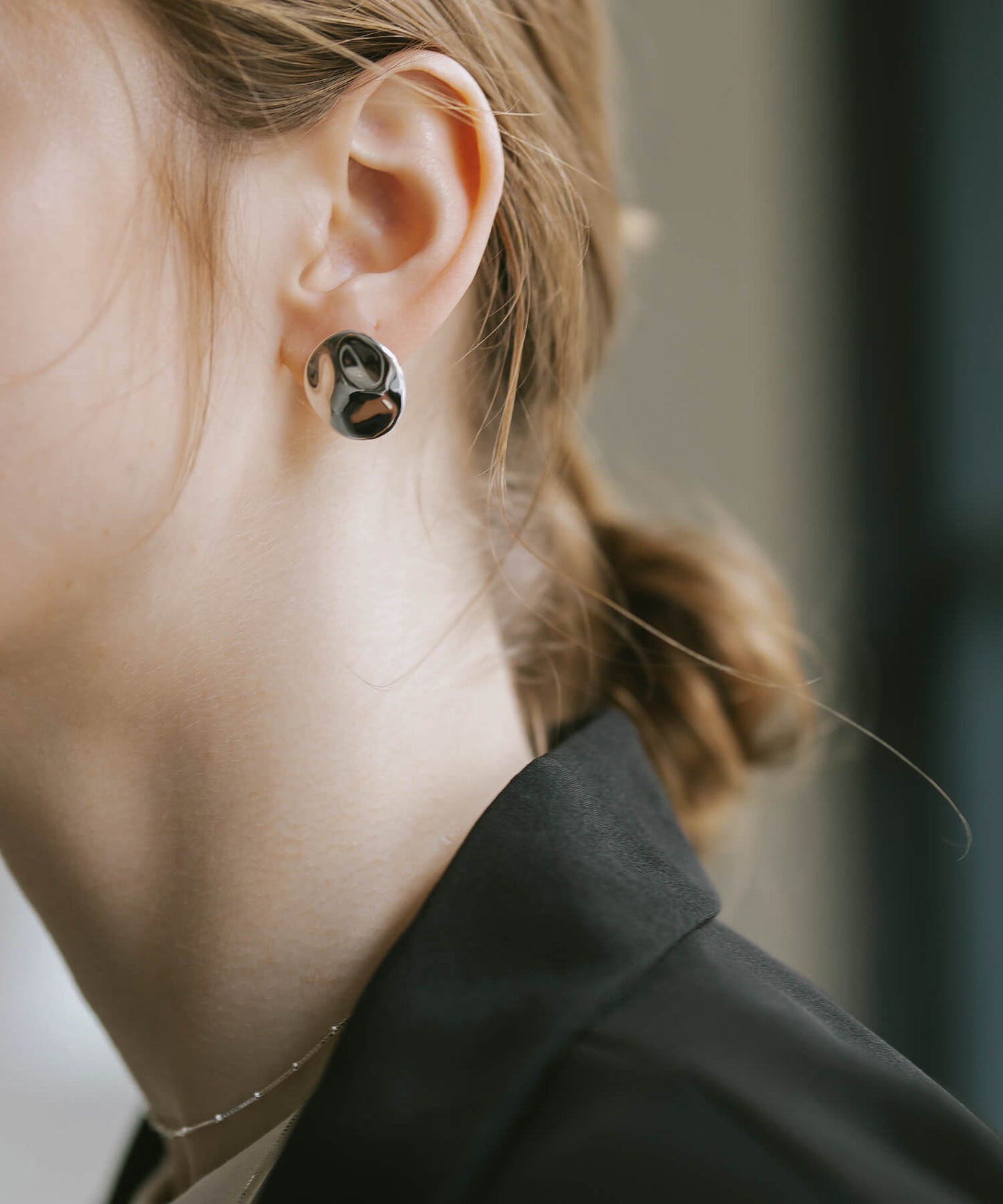 Silver925 Pool Disk Earrings | IVERQUA-PE