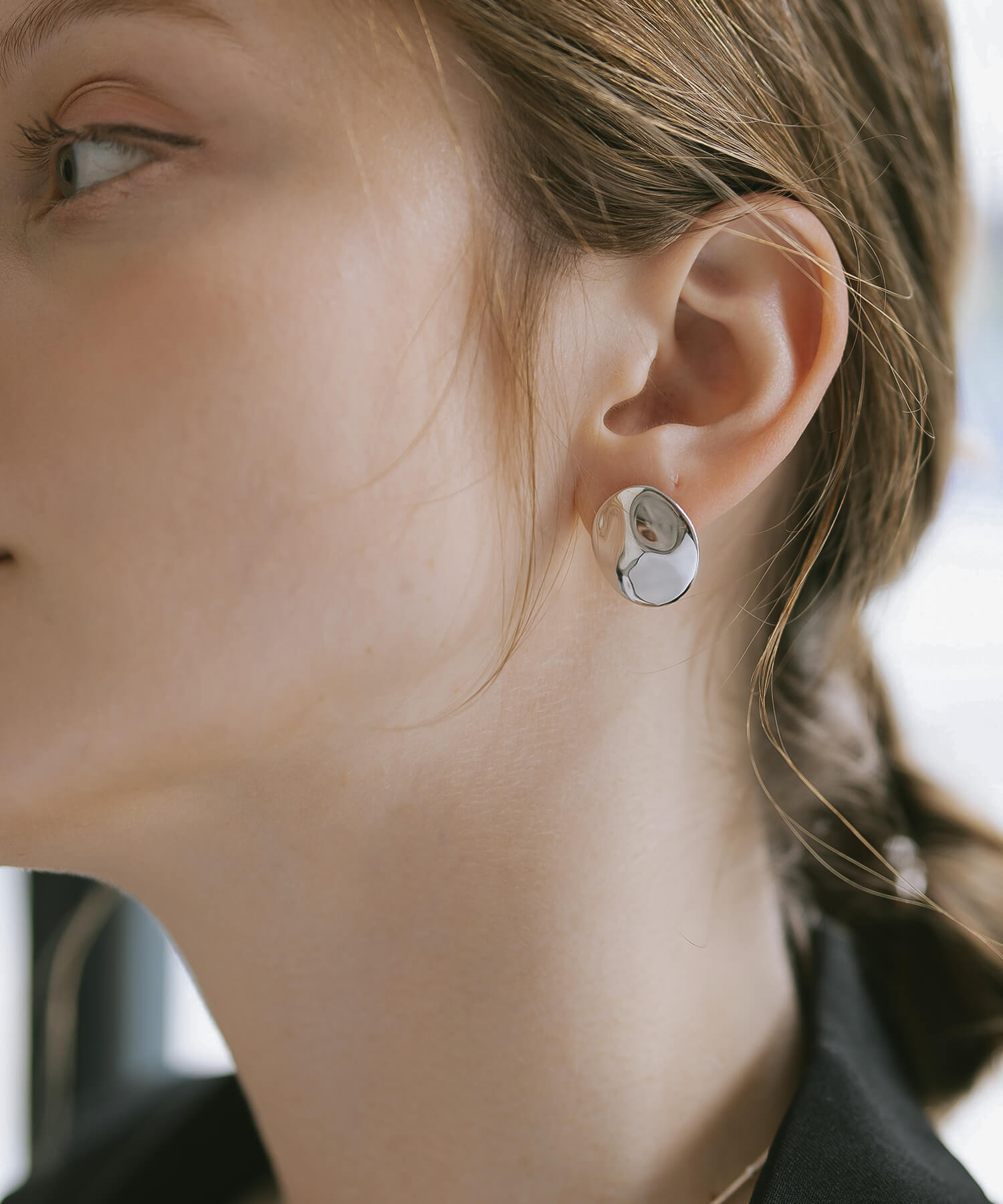 18K Gold Plated Sterling Silver Pool Disk Earrings | IVERQUA