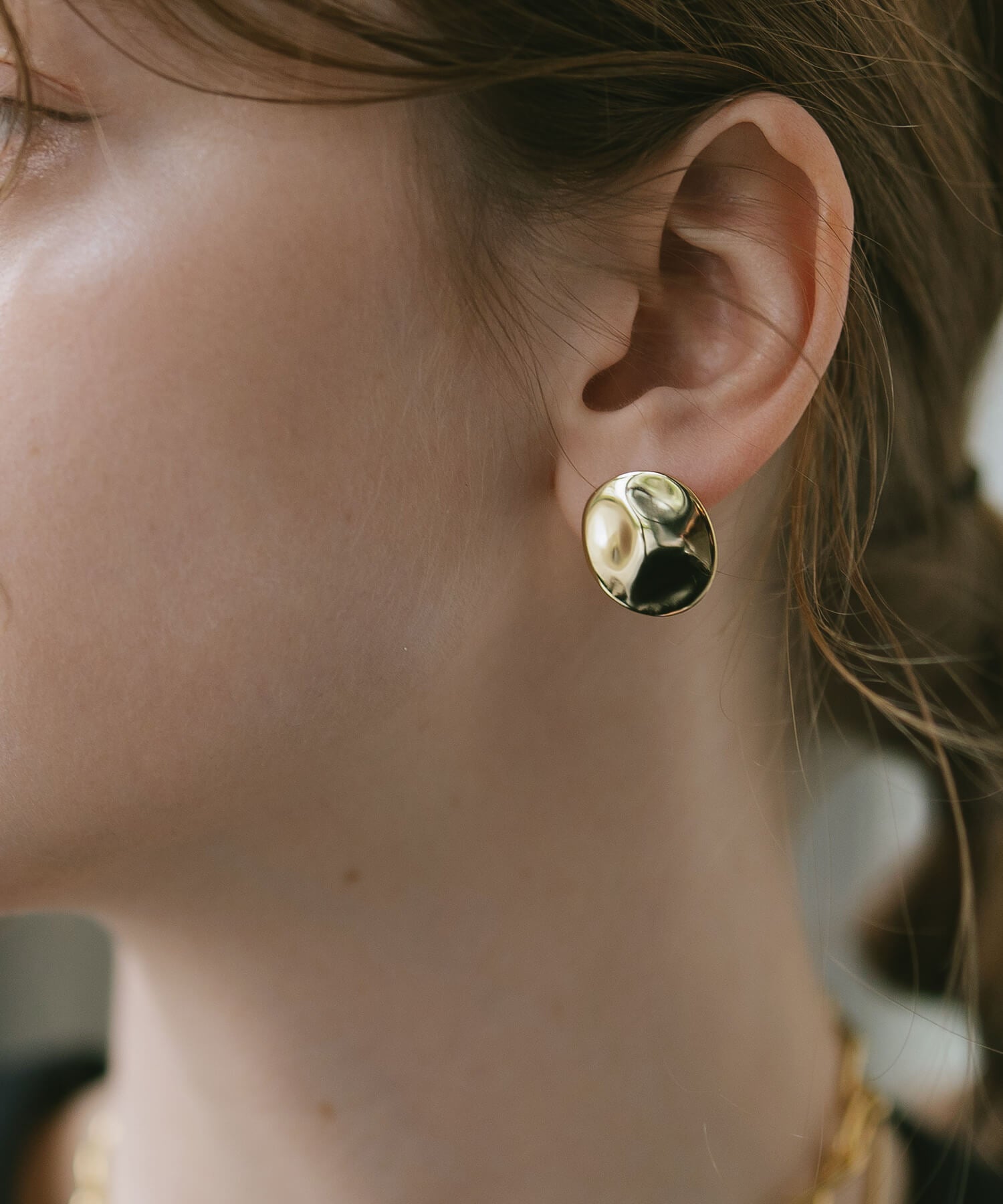 18K Gold Plated Sterling Silver Pool Disk Earrings | IVERQUA