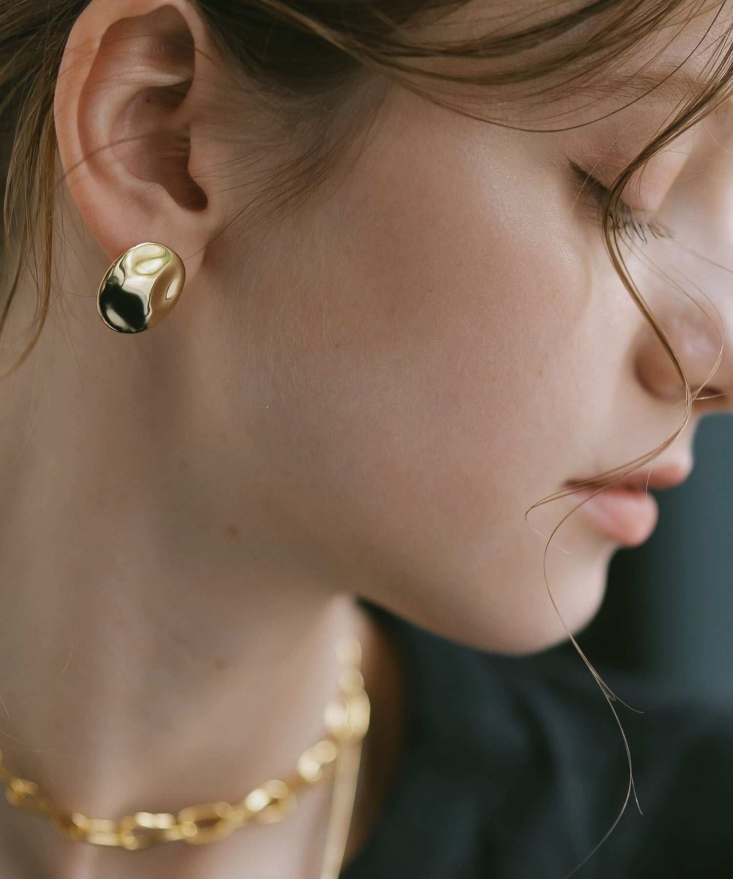 18K Gold Plated Sterling Silver Pool Disk Earrings | IVERQUA