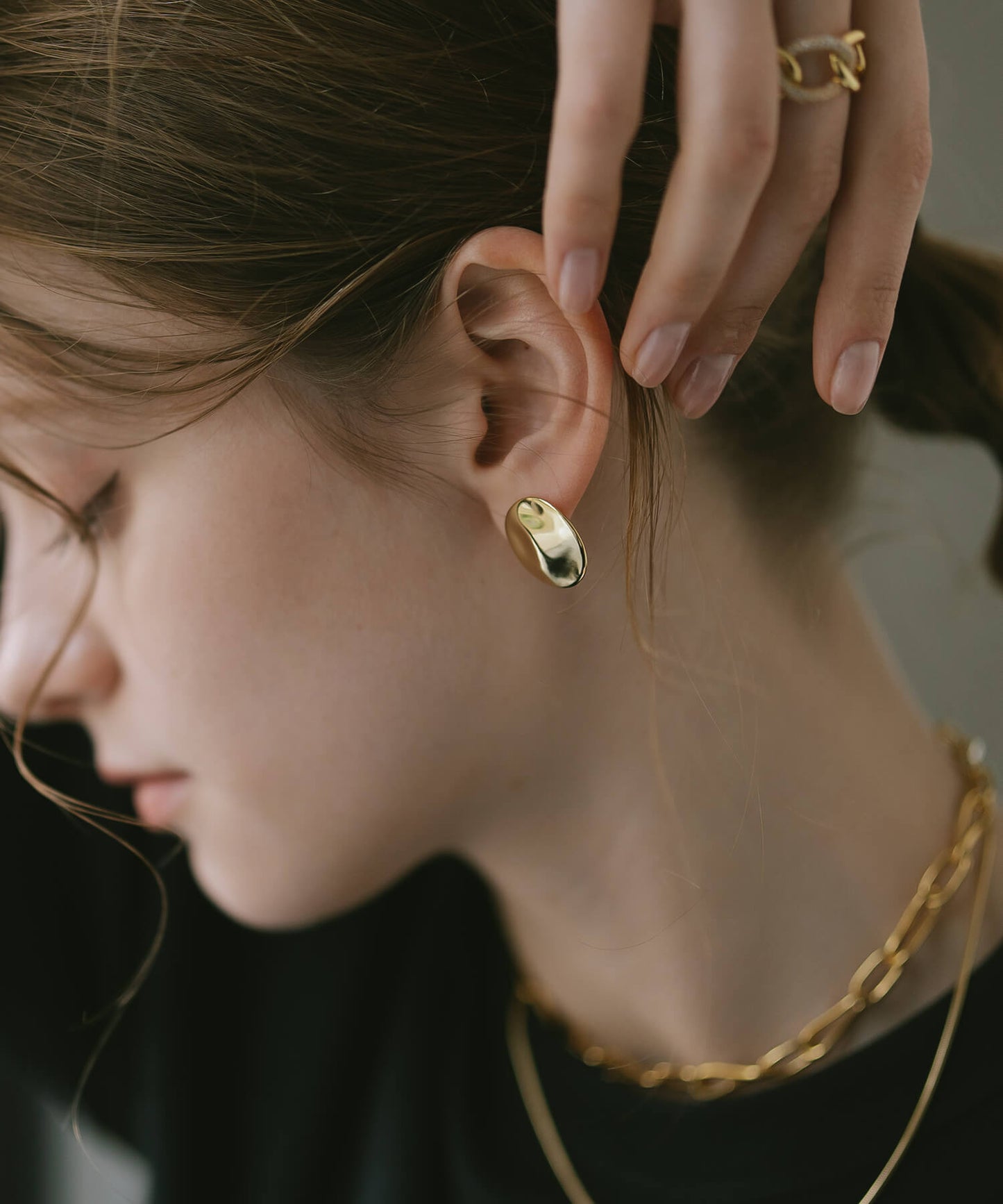 Silver925 Pool Disk Earrings | IVERQUA-PE