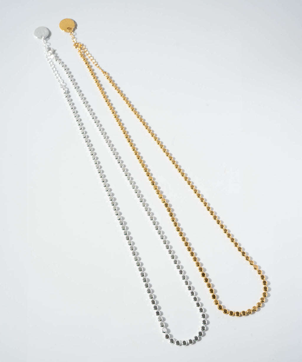 18K Gold Plated Sterling Silver Tiny Beads Necklace | KIVIA