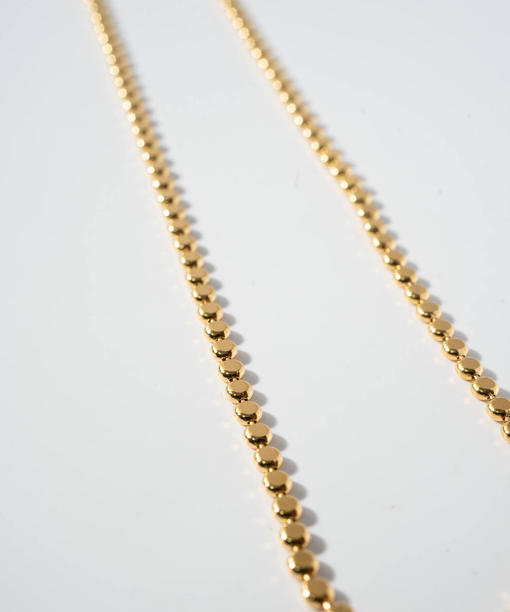 18K Gold Plated Sterling Silver Tiny Beads Necklace | KIVIA