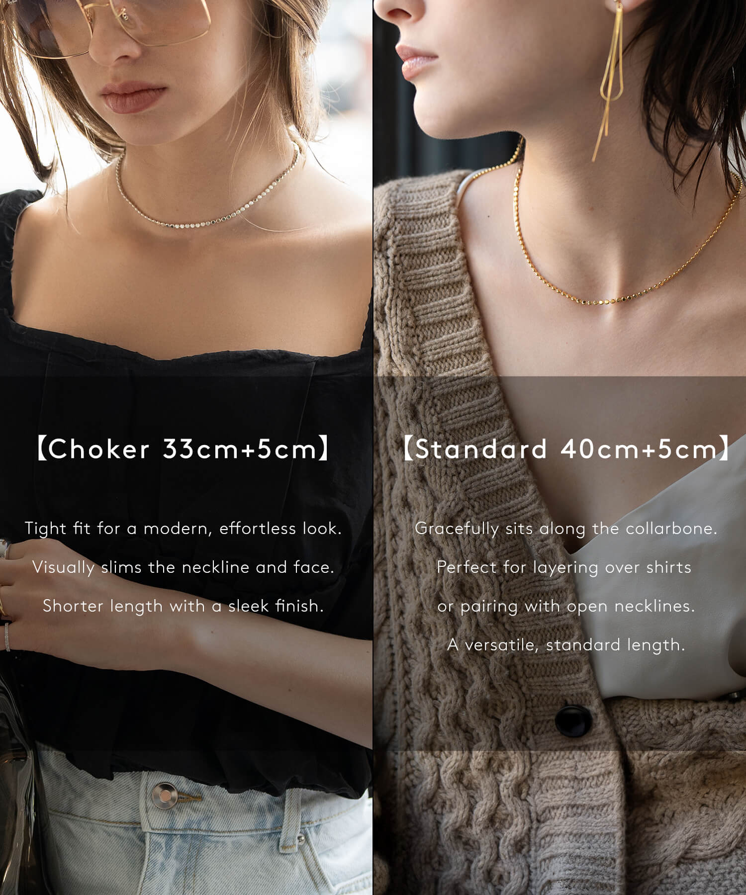 18K Gold Plated Sterling Silver Tiny Beads Necklace | KIVIA