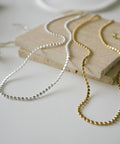 18K Gold Plated Sterling Silver Tiny Beads Necklace | KIVIA
