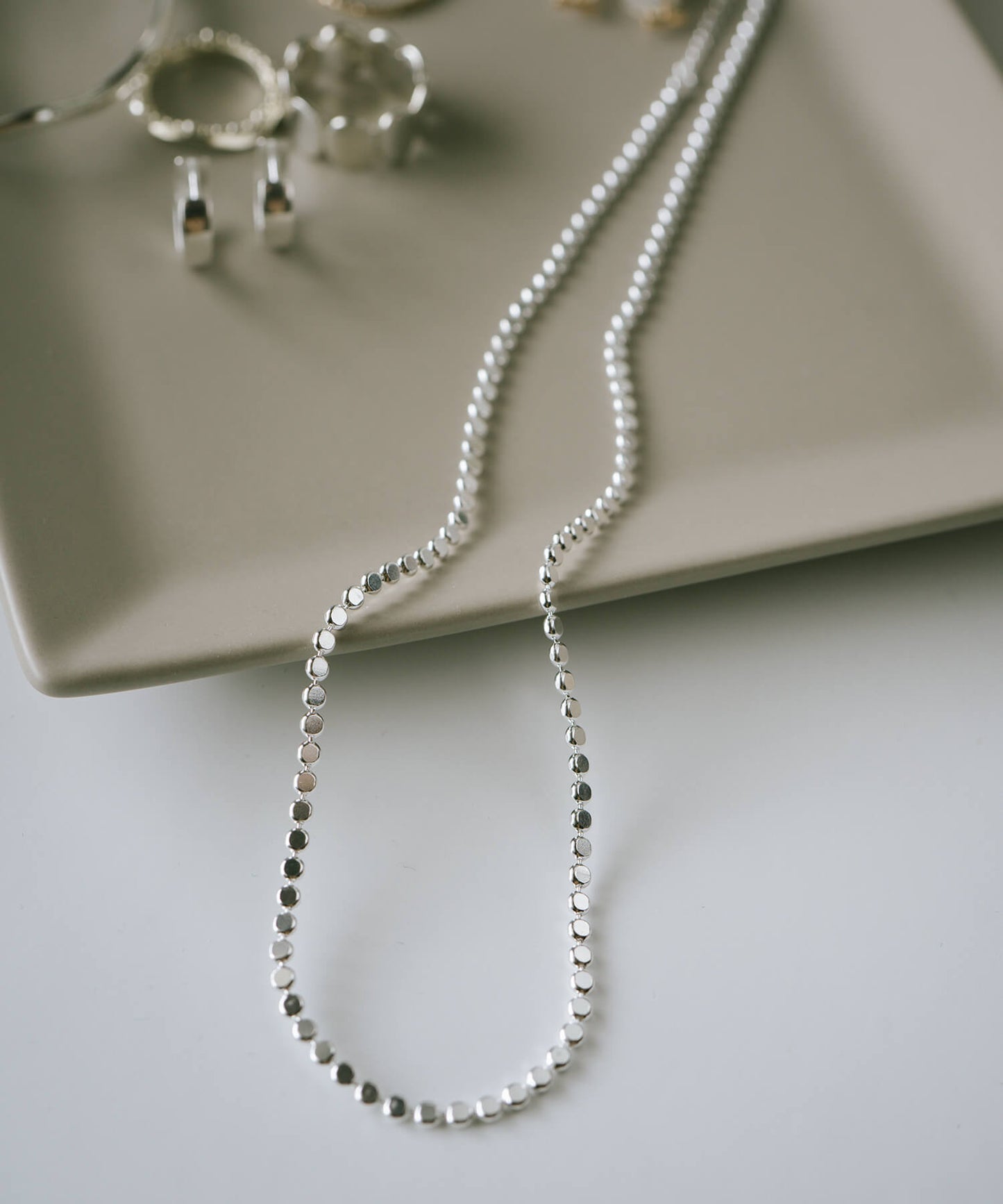 Silver925 Tiny Beads Necklace | KIVIA NECKLACE