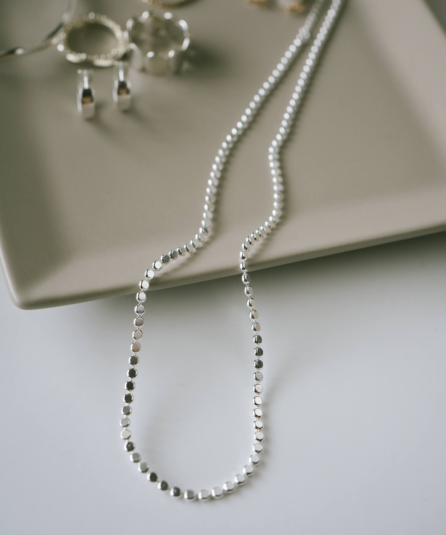 18K Gold Plated Sterling Silver Tiny Beads Necklace | KIVIA