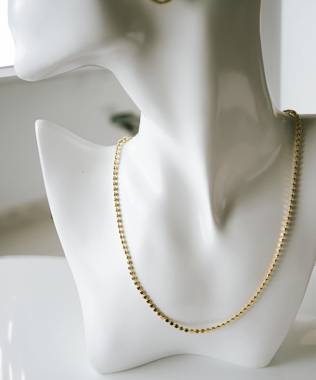 18K Gold Plated Sterling Silver Tiny Beads Necklace | KIVIA