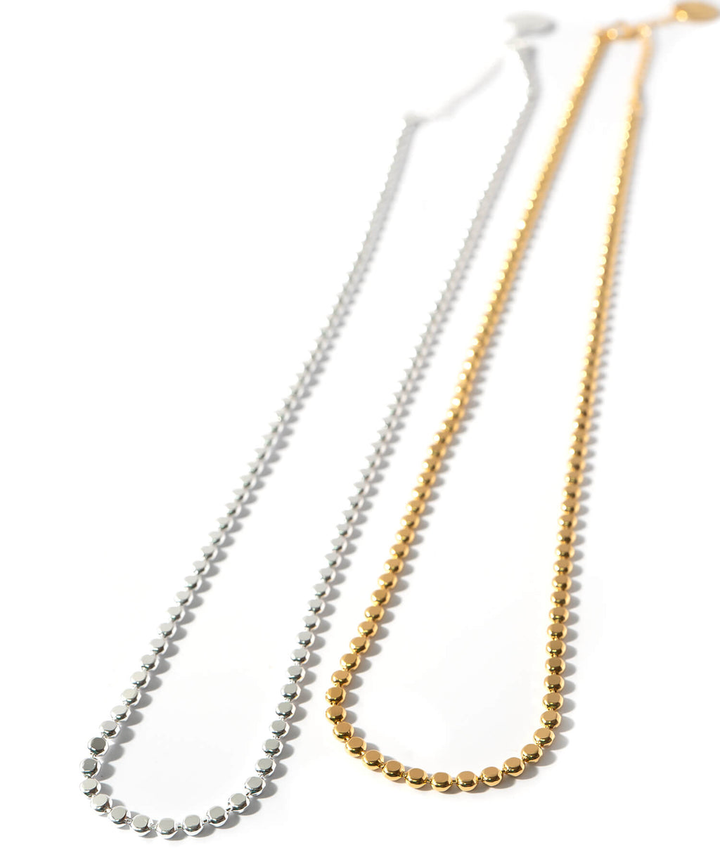 18K Gold Plated Sterling Silver Tiny Beads Necklace | KIVIA