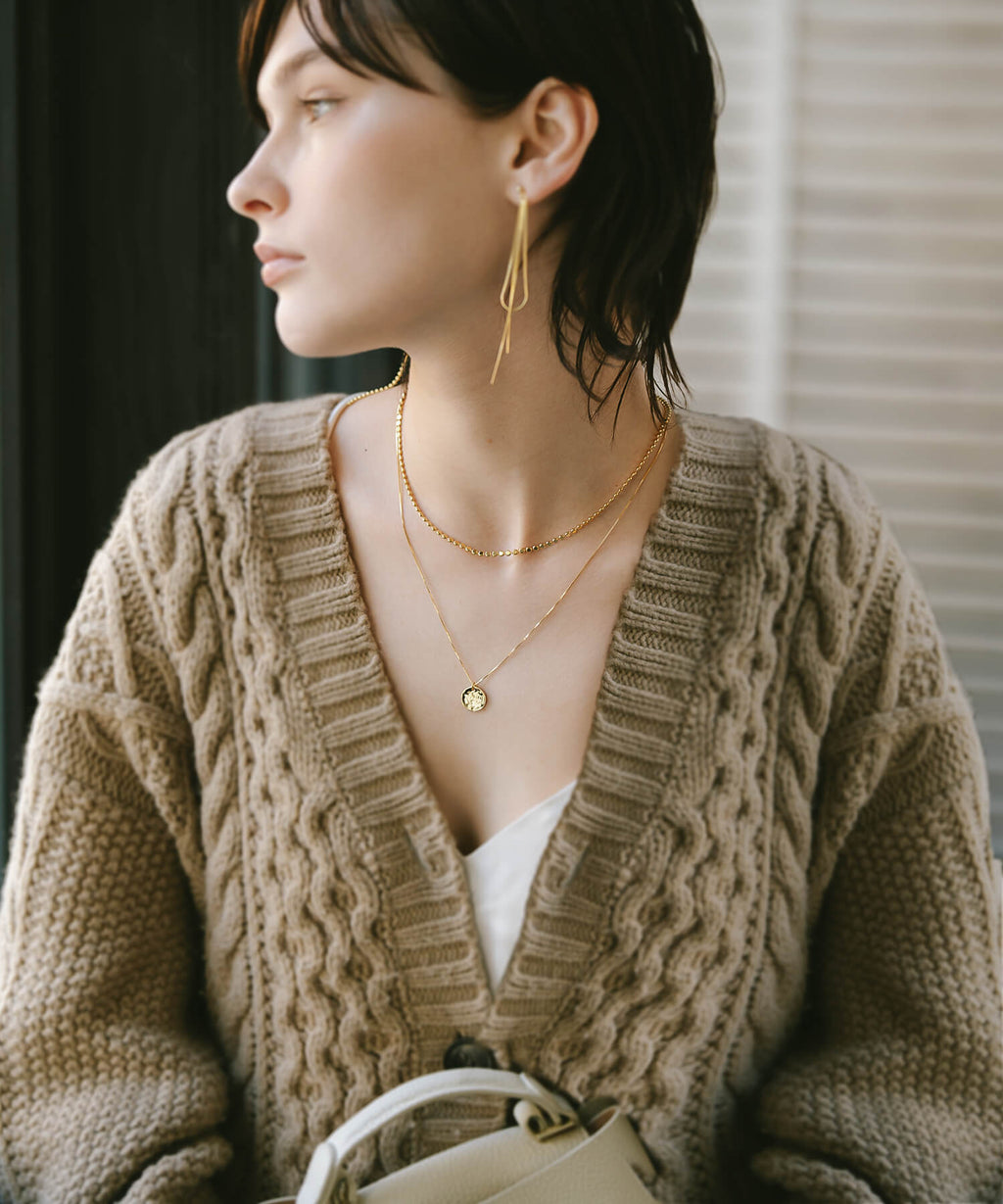 18K Gold Plated Sterling Silver Tiny Beads Necklace | KIVIA