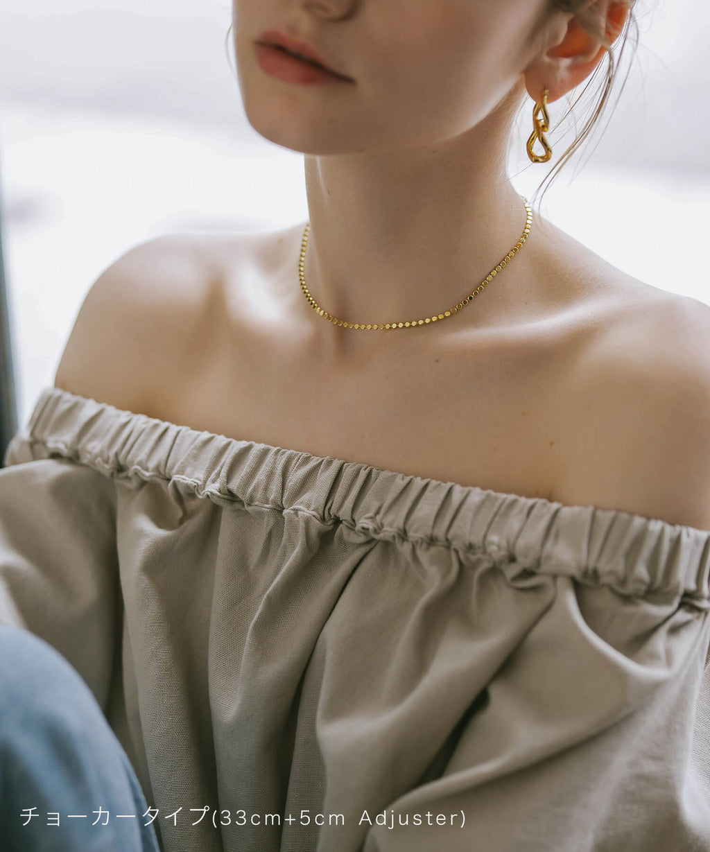 18K Gold Plated Sterling Silver Tiny Beads Necklace | KIVIA