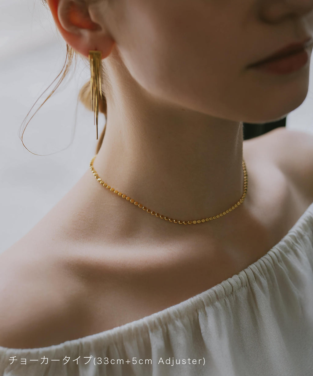 18K Gold Plated Sterling Silver Tiny Beads Necklace | KIVIA