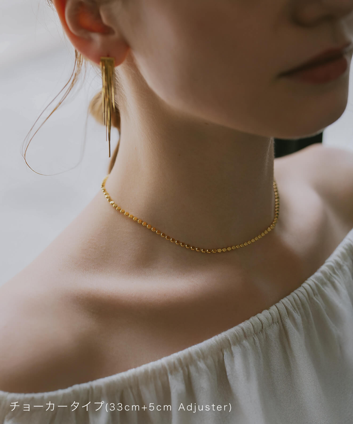 18K Gold Plated Sterling Silver Tiny Beads Necklace | KIVIA