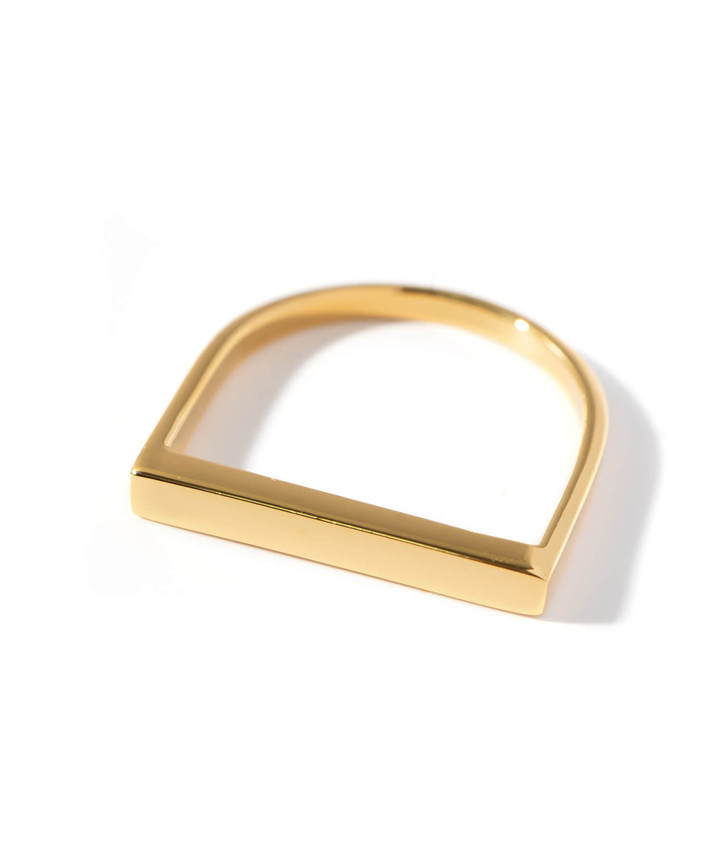18K Gold Plated Sterling Silver Flat Top Ring | KOTOR