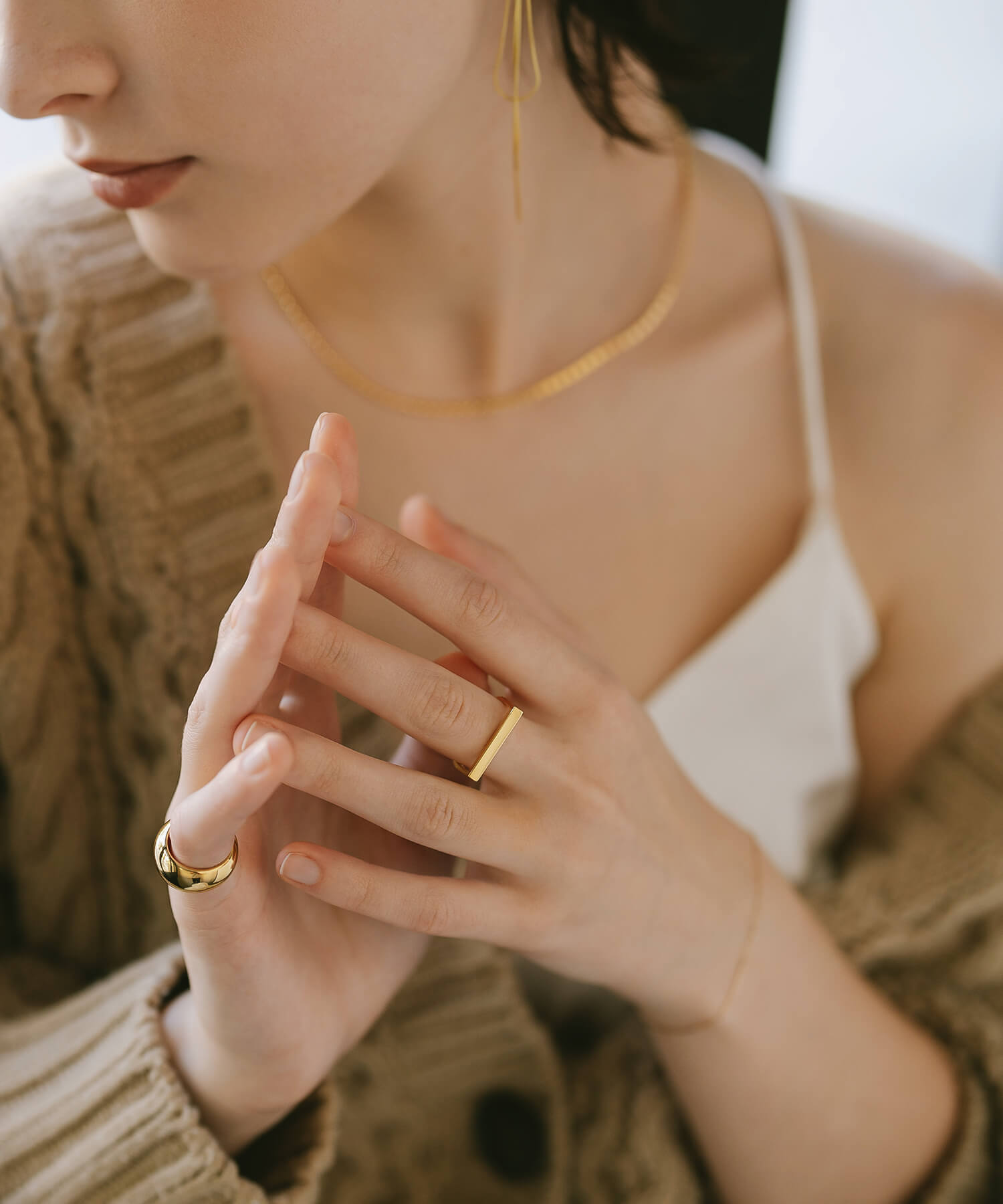 18K Gold Plated Sterling Silver Flat Top Ring | KOTOR