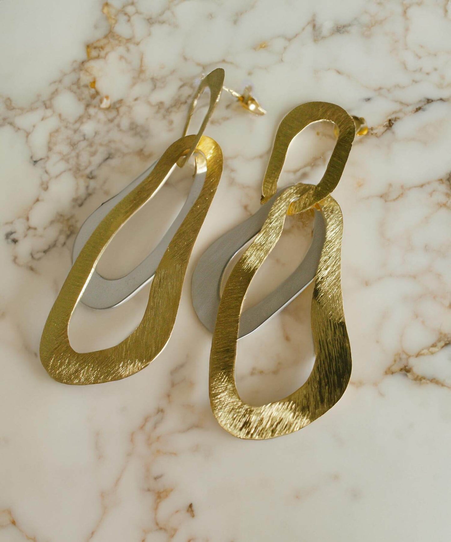 Silver925 Crooked Hoop Earrings | KREO
