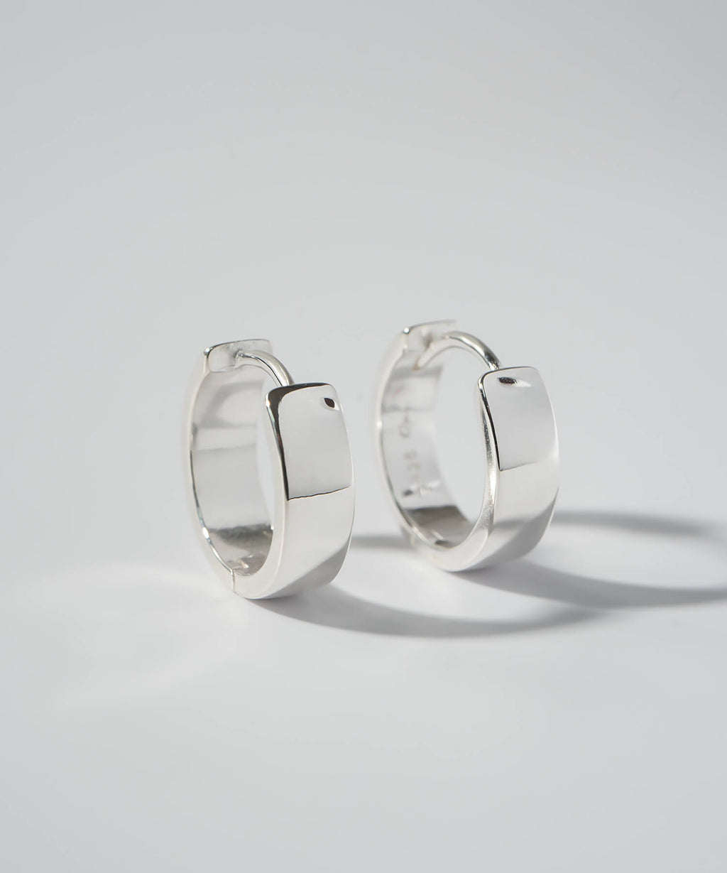 Classic Tiny Hoop Earrings | KYKLOS-FLAT HOOP