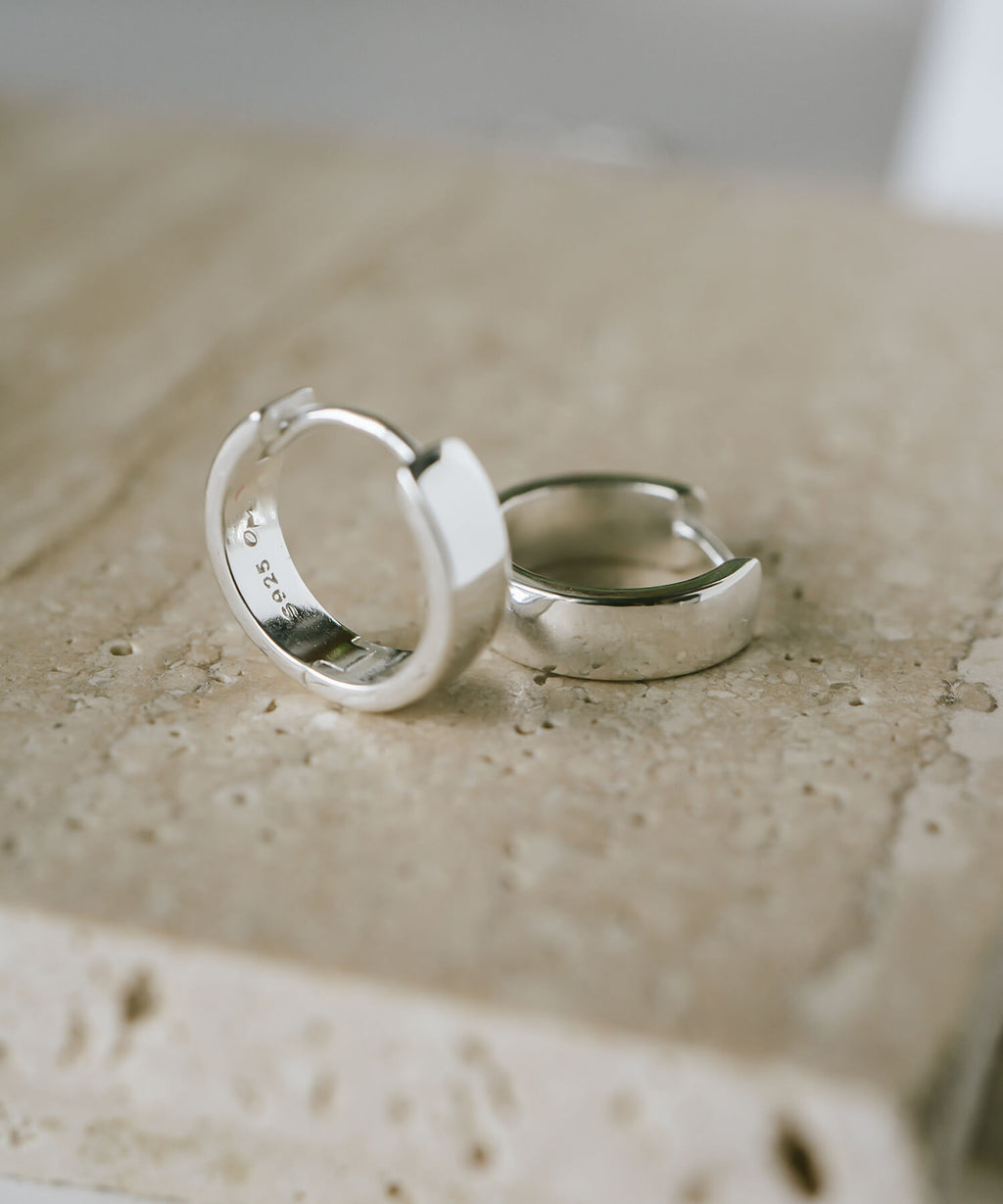 Classic Tiny Hoop Earrings | KYKLOS-FLAT HOOP