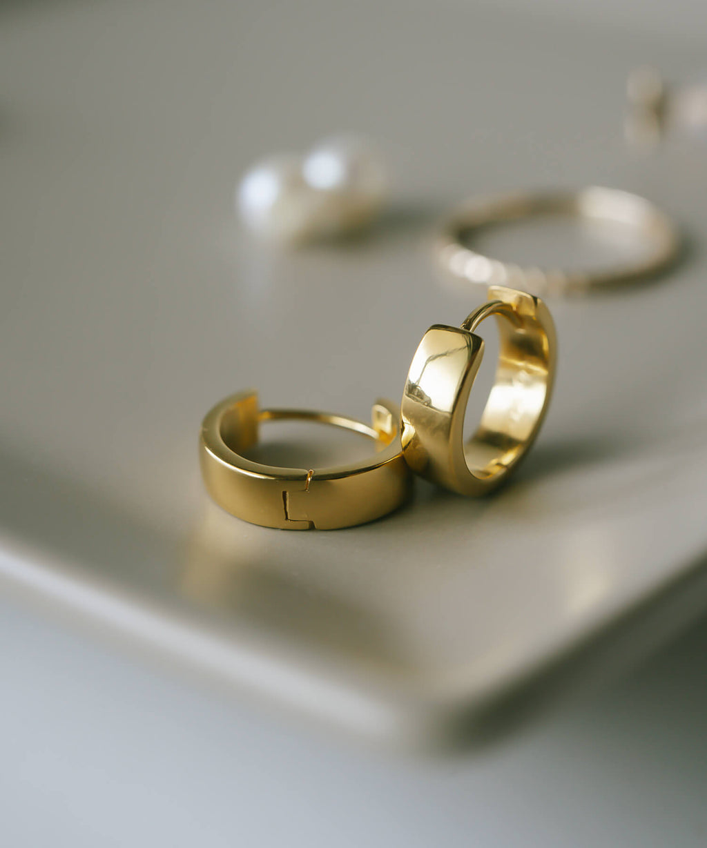 Classic Tiny Hoop Earrings | KYKLOS-FLAT HOOP