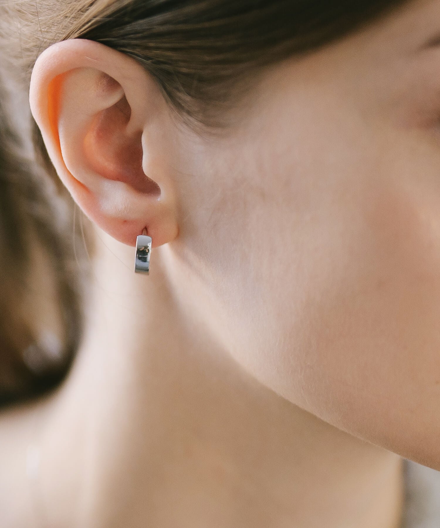 Classic Tiny Hoop Earrings | KYKLOS-FLAT HOOP