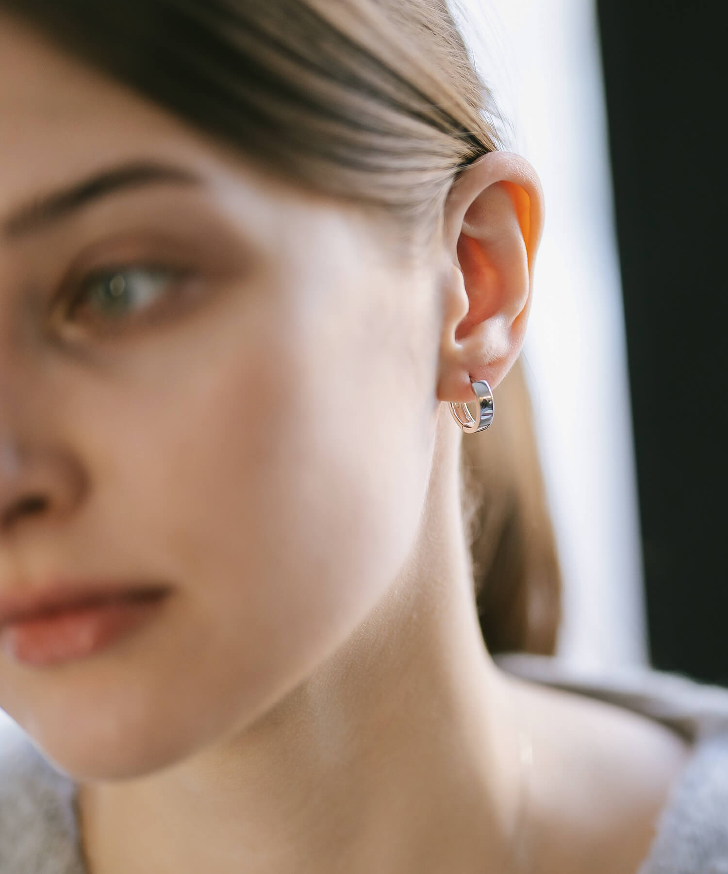 Classic Tiny Hoop Earrings | KYKLOS-FLAT HOOP