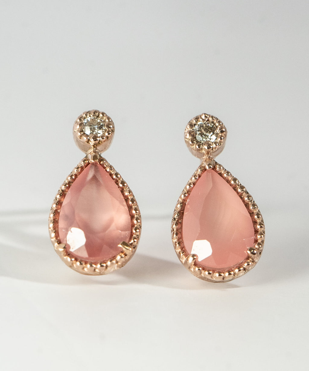 K10 Rhodochrosite Earrings | LADEW ROZEL
