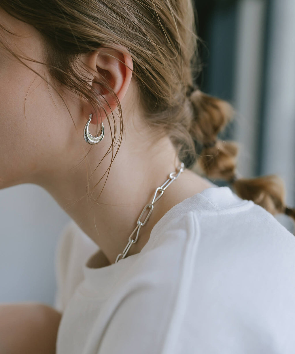 18K Gold Plated Sterling Silver Dewcurve Earrings | LADEW-MIEL
