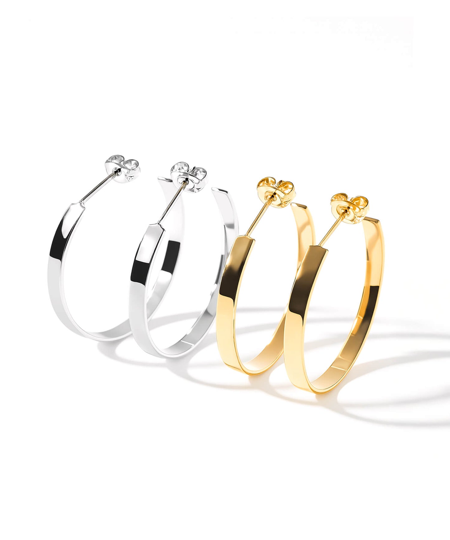Silver925 Minimal Hoop Earrings | LAMINA-PE-SMALL