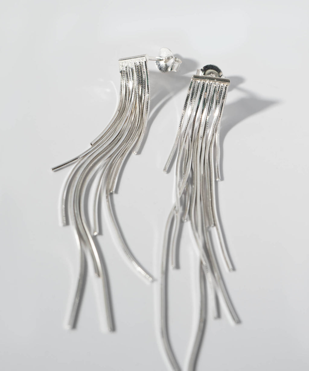 18K Gold Plated Sterling Silver Fringe Earrings | LARIA
