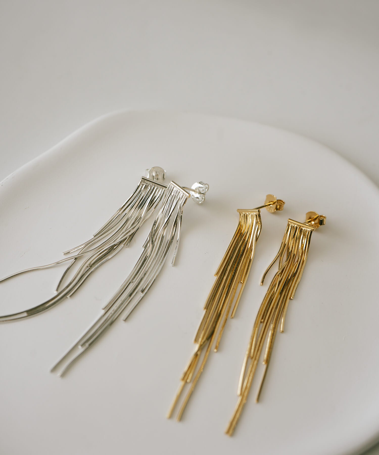 18K Gold Plated Sterling Silver Fringe Earrings | LARIA