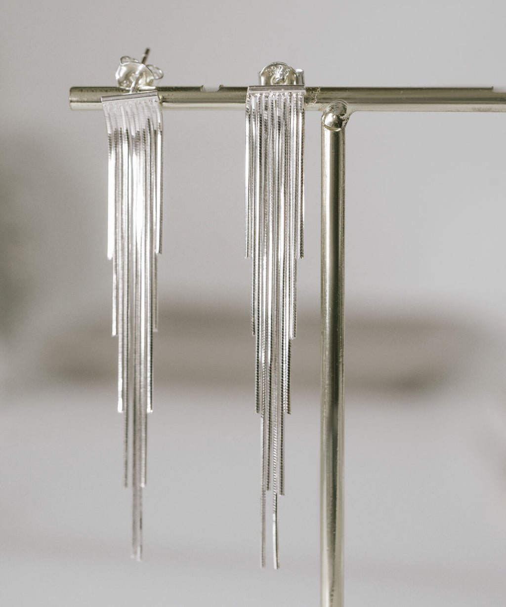 18K Gold Plated Sterling Silver Fringe Earrings | LARIA